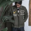 Flying Tigers Embroidery Souvenir Jacket Vintage Fashion Full Zip Tops